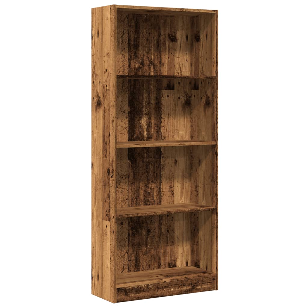 Bookshelf Vintage Wood Look 60 x 24 x 143 cm Engineered Wood