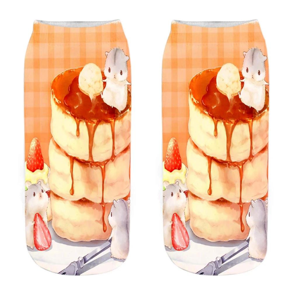 Funny and Cute Animal Fitness Socks, 3D Printed Mouse Totoro for Women