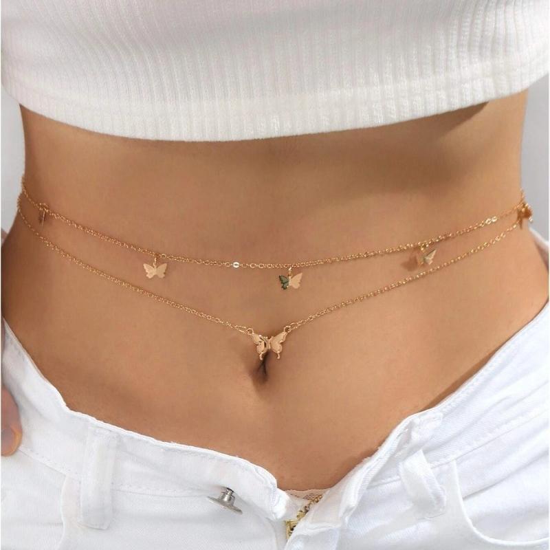 Waist Chain For Women Waterproof 1/2/3 Layers Belly Chains Beach Bikini Waist Body Chain Jewelry Elegance Versatile Acessories