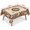 Vintage Christmas Tablecloth Santa Snowman Table Cover Christmas Decorations for Home Xmas Gifts Navidad Noel New Year