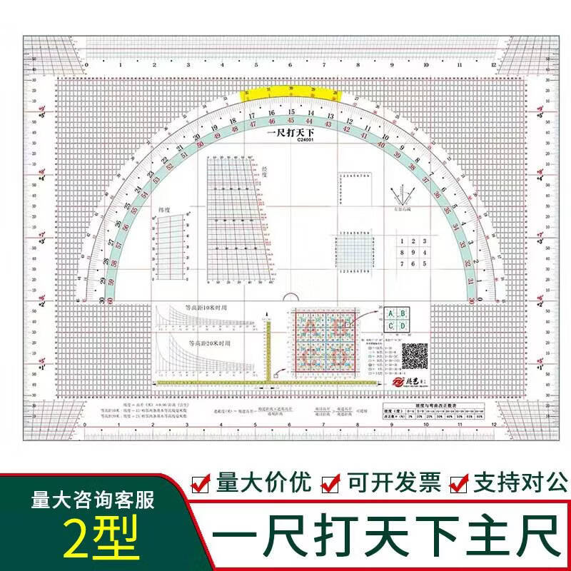 Bingfu Military Map Coordinate Ruler