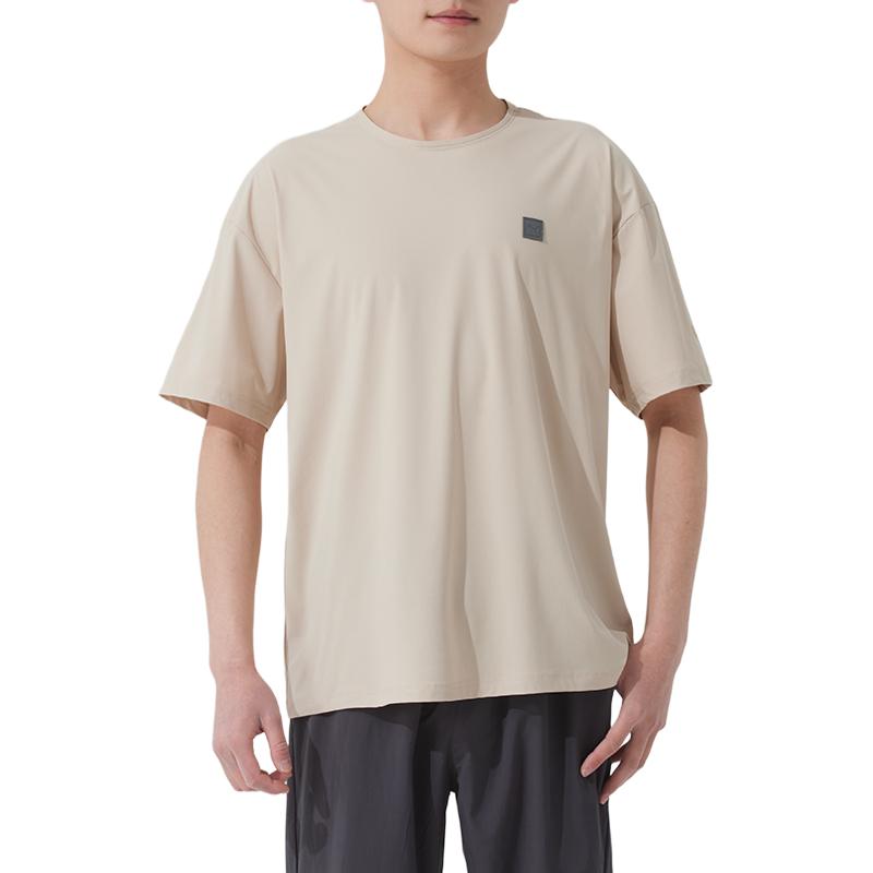 Puma Sports Lifestyle Series Running Fitness Training Comfortable Breathable Fashion Short Sleeve T-Shirt Men Tops Beige 689289-87