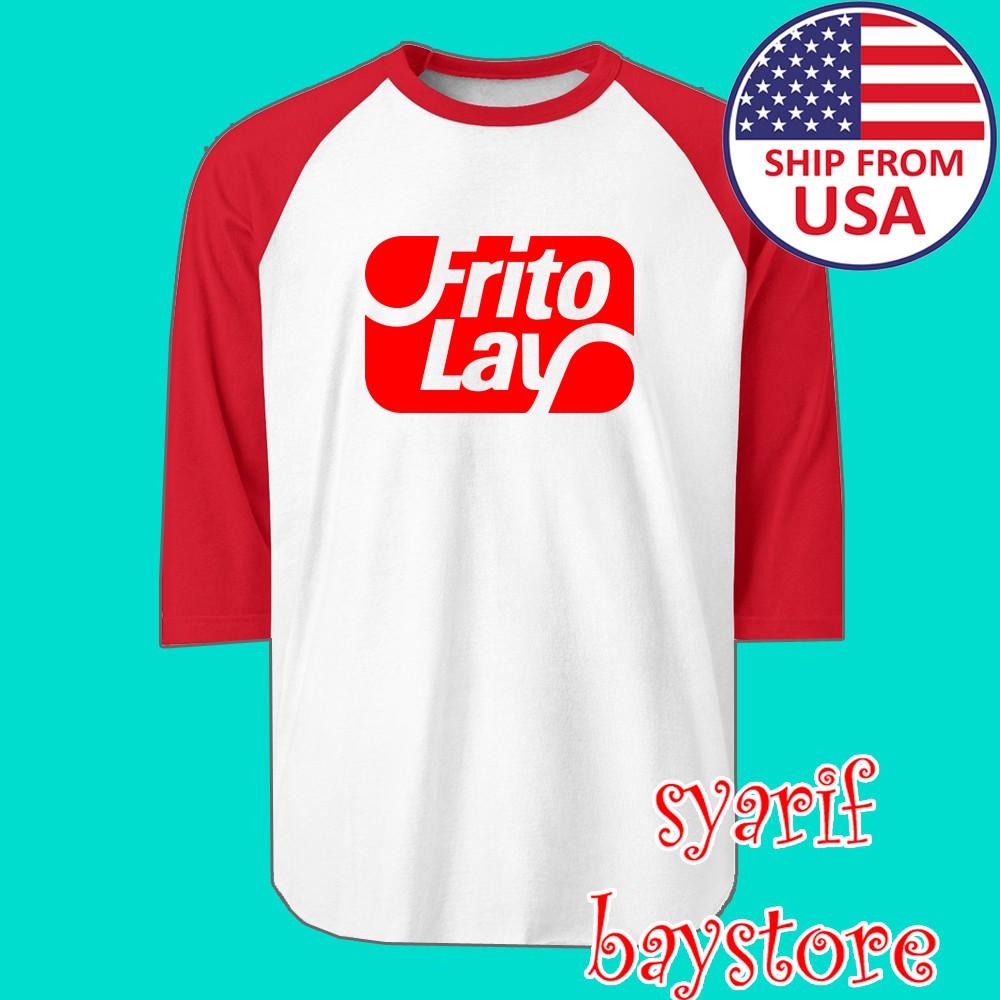 Frito Lay Old Men#039;s Raglan White Red Size S to 2XL Unisex T-Shirt M