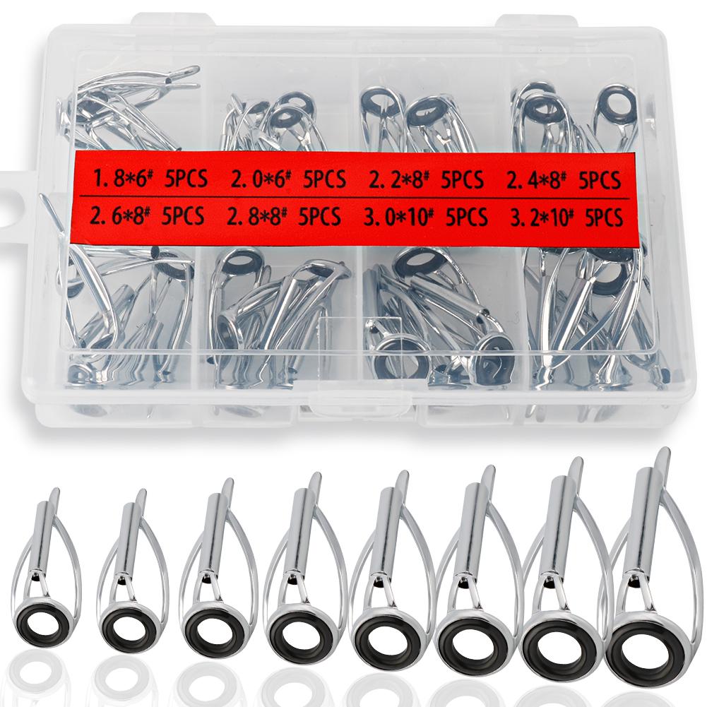 High-quality Fishing Rod Guide Ring 40 Pieces Fishing Guide Ring Sea Fishing Fishing Guide Ring Fishing Tool