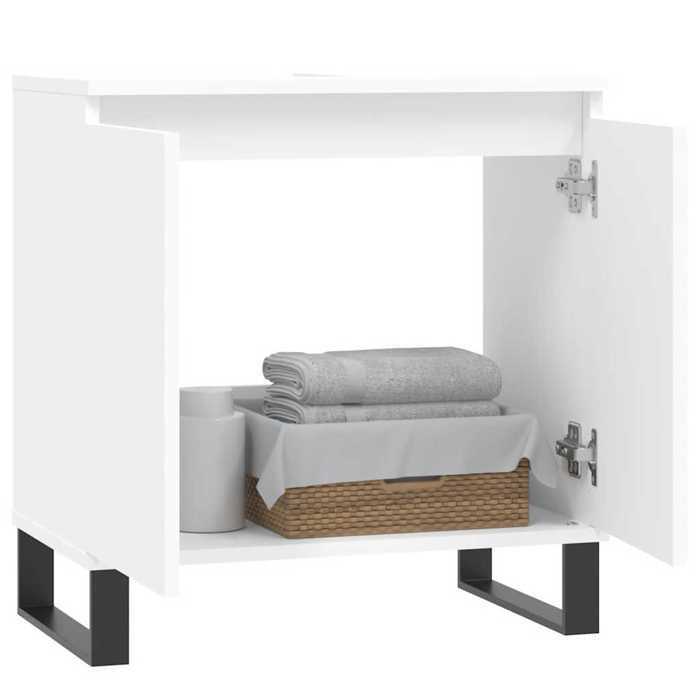 VidaXL Armoire de salle de bain blanc 58x33x60 cm bois d'ingénierie 831588