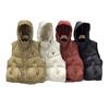 Down jacket vest women's white duck down small hooded fashion slim fit versatile casual bread jacket trendy