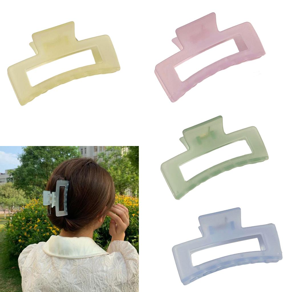 Large Hair Claw Clip for Women 3.5inch Hair Clamps for Thick and Long Hair Non-slip Square Jaw Clip for Curly Hair