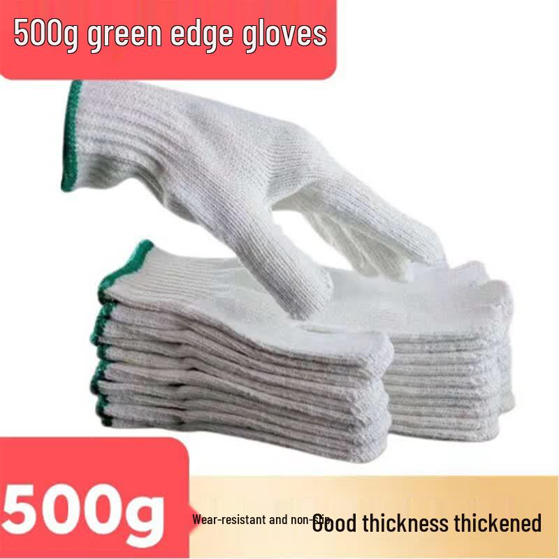 White Cotton Work Gloves