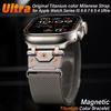 Luxuriöses Mailänder Schlaufengehäuse für Apple Watch Serie 10 46mm Ultra 49mm Herren Metallarmband für Serie 9 8 7 6 5 4 45mm 44mm Correa Band