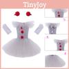 Sparkling Princess Clown Dress Set For Children's Halloween Show