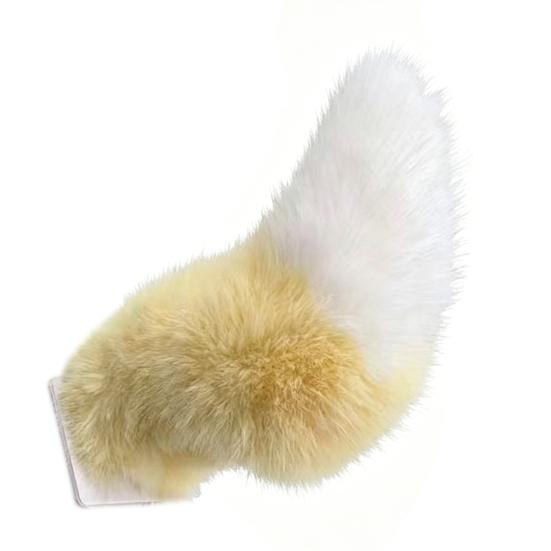 Electric Wagging Tail for Car, USB Rechargeable Fox Tail Decoration with Remote Control, Sound Activated Moving Tail for Truck Motorcycle, Funny Auto 1pc жёлтый