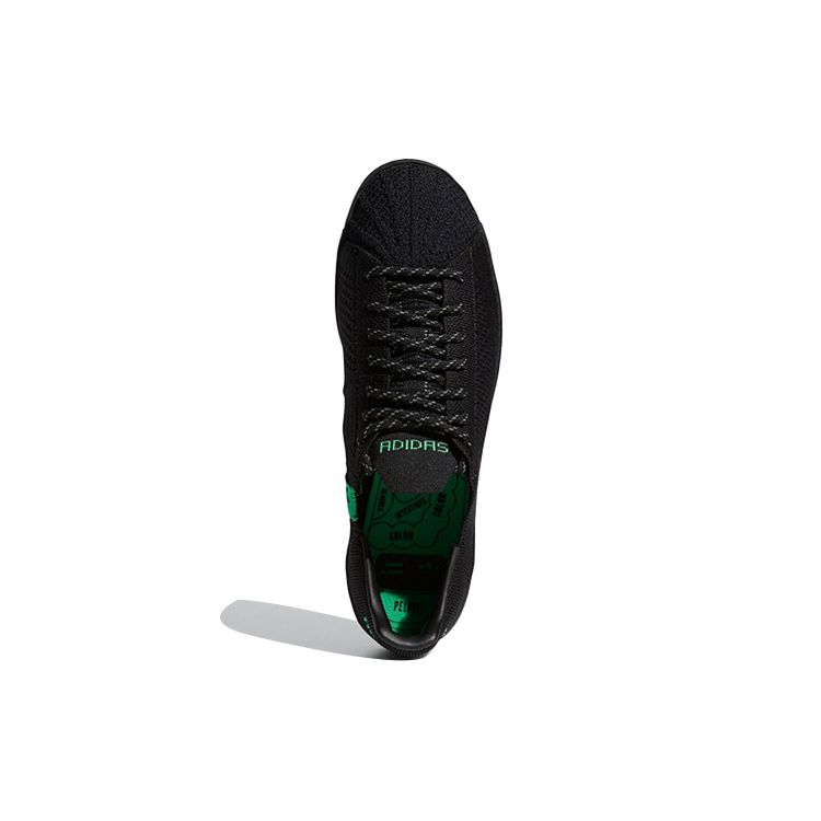 Pharrell x adidas Superstar Primeknit Schwarz Unisex Sneaker Core-Black Vivid-Green GX0195