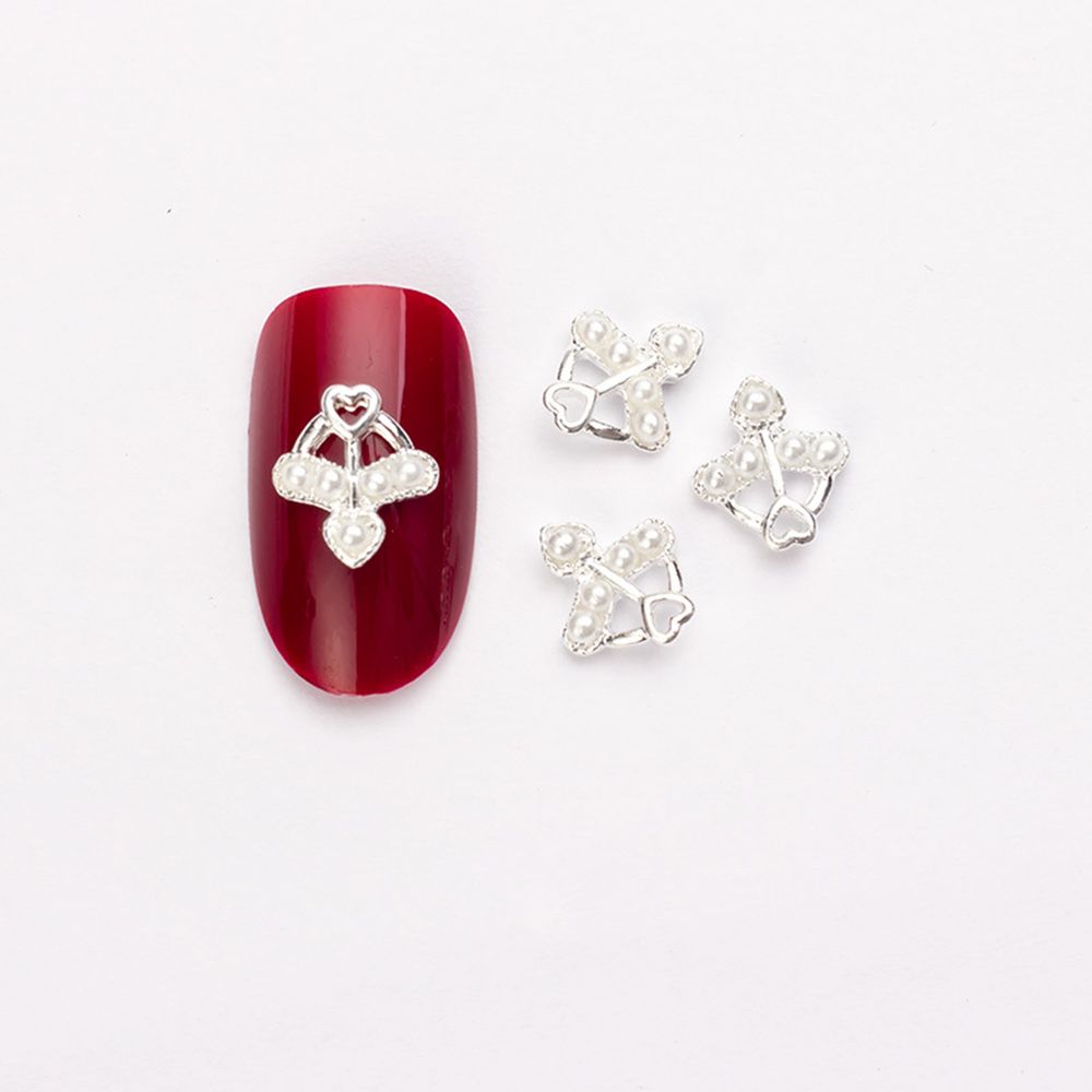 Buy Shiny Nail Art Charm Rhinestone Nail Art Jewelry Gold Silver Moon