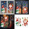 Window Christmas Festive Decals With Santa And Snowman For Display Seasonal