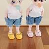 2Pcs 1:12 OB11 Puppy Bear Pig Footwear Doll Classic Shoes Suit Designed For Ob11 1/12 Bjd Detachable Doll Gsc DOD YMY Doll Accessories
