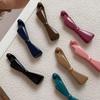 2025 High-End Morandi Bow Banana Hair Clip for Women - Elegant Ponytail Accessory