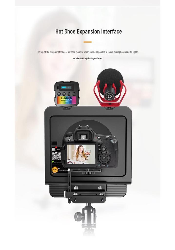 Langshi Ge TC7 Second Gen Mobile Teleprompter for Phones & Tablets