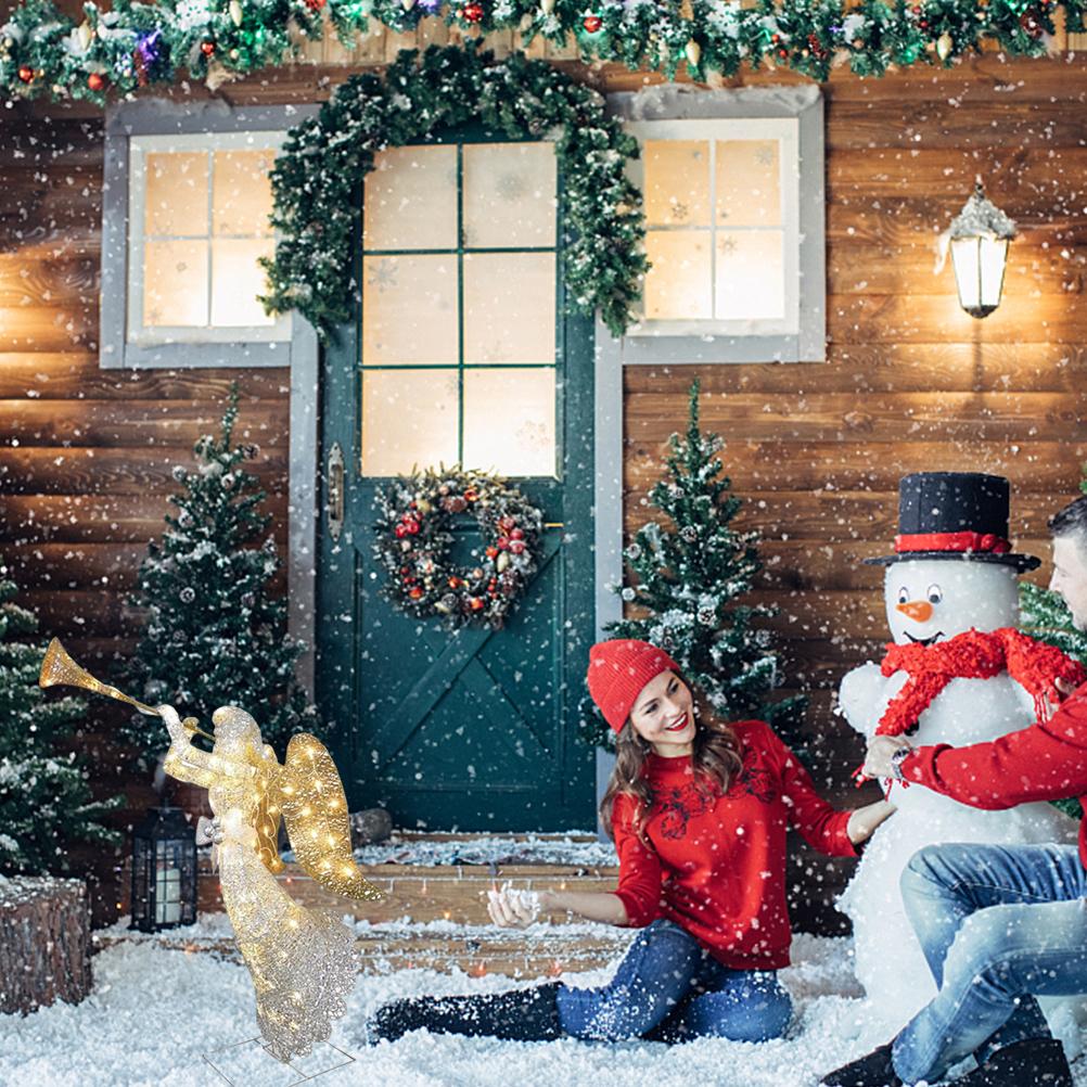 LED Anioł Dekoracja Ogrodowa Świecący Akrylowy Ornament Anioła do Dekoracji Ogrodu Podwórza