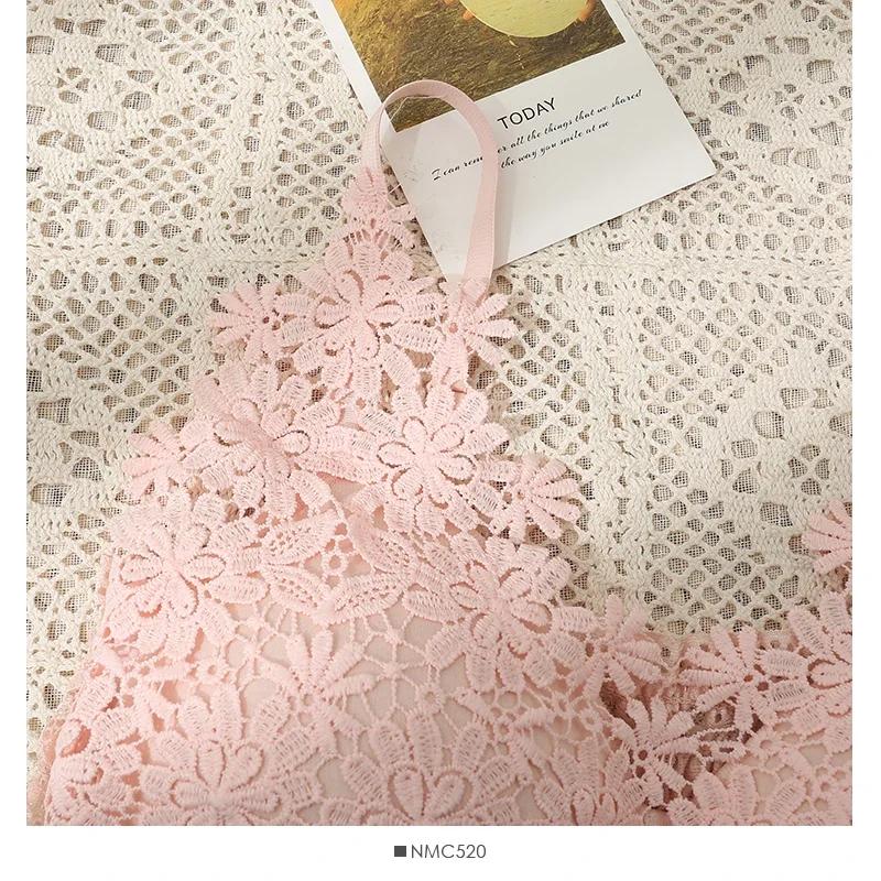 Dámský krajkový top s výstřihem do V a sexy zády, crop top s dutým výstřihem a podprsenkou, květinový výšivkový top Y2K 2025