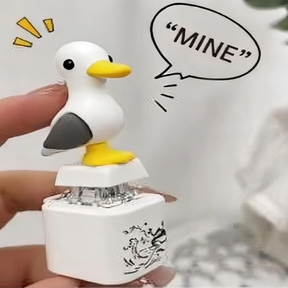 Portachiavi Pulsante Gabbiano con Luce LED Suono Reale Tastiera per Adulti Portachiavi Clicky Per Bambini Adulti Regalo