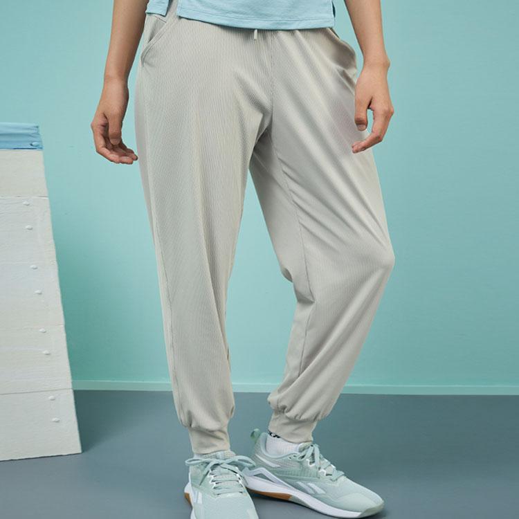 Reebok Solid Color Sun Protection Breathable Sports Casual Pants Women pants Gray 23RCS612WGG0