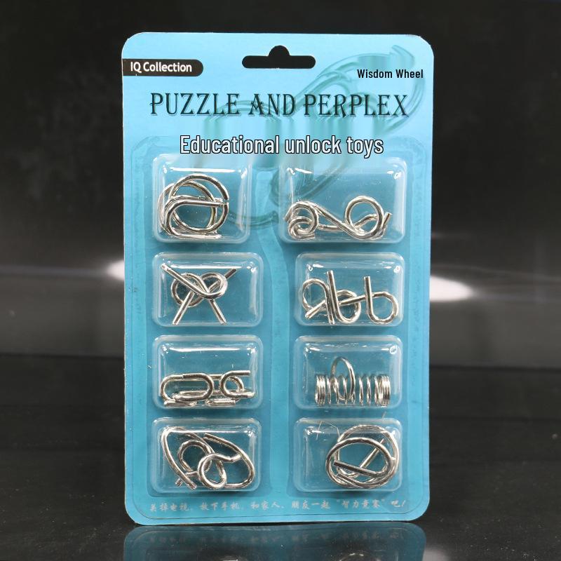 IQ Toys 8-teiliges Puzzle-Set - TikTok Trend Interlocking Rings