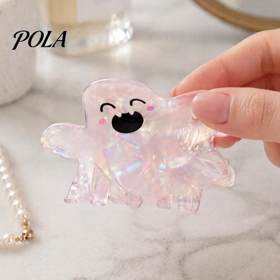 Shimmer Hair Gripper Halloween Claw, Cute Ghost Gripper, Firm Grip Clip with Medium Long for Hair, Comfortable Stylish Accessories Women Girls