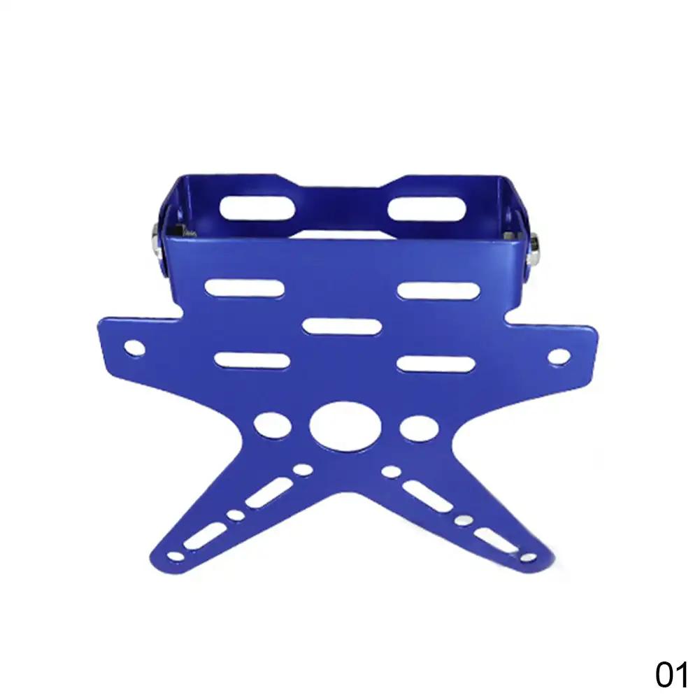 Electroplate Aluminum Alloy Motorcycle Rear License Plate Frame Motorbike Bracket Scooter Adjusted Number Plate Holde