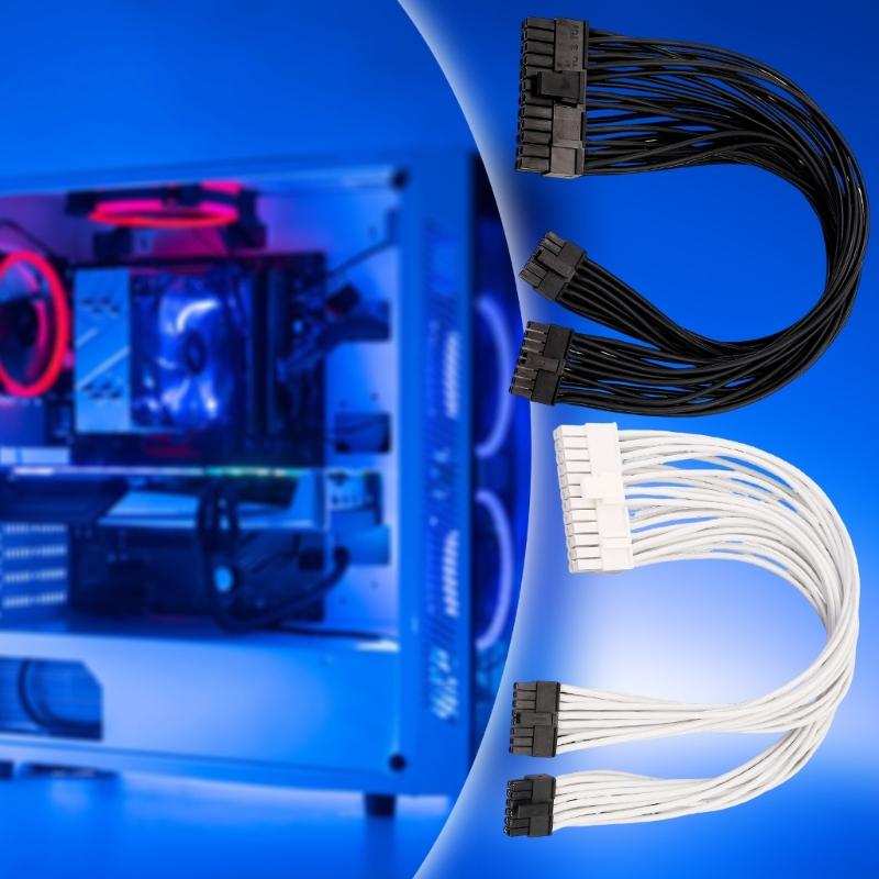 850G 24Pin(16p+12p) PVC Power Supply Cable High Conductivity Copper Wires Secure Electrical Transmission