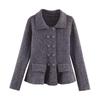 Double-Breasted Sweater Coat: European & American Style Women's High-End Fashion