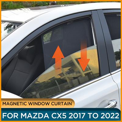 Parasol de ventana lateral magnético, cortina para Mazda CX5 2022 2021 2020, parasol de coche, visera de ventana para CX5 2017 2018 2019