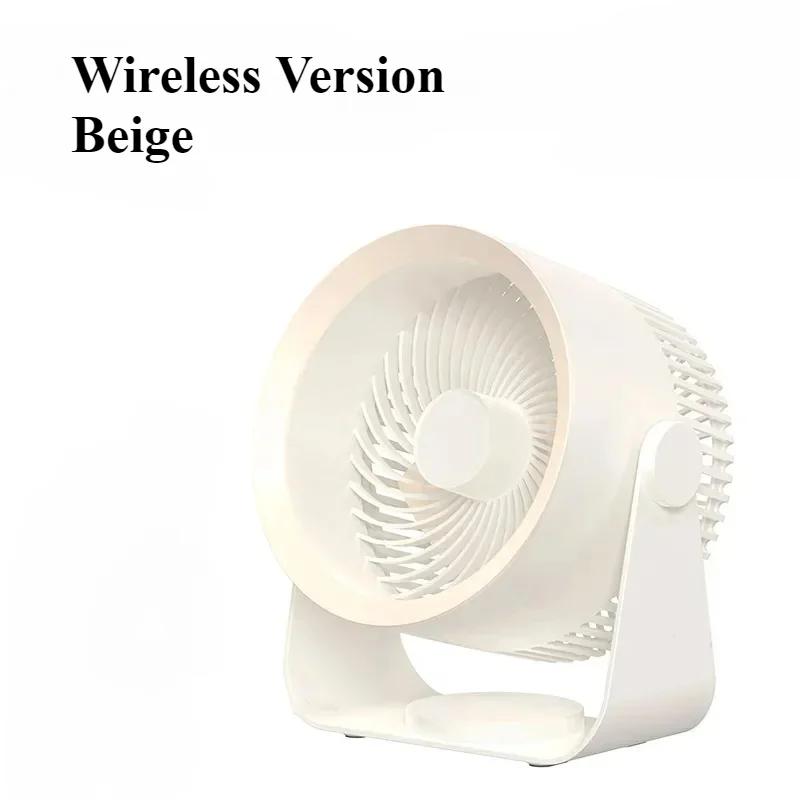 Cordless Electric Fan USB 4000mAh Wireless Portable Rechargeable Air Circulator Fan Desktop Wall Ceiling Air Cooler