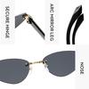 Women's sunglasses, triangular frameless sunglasses, men's and women's fashion sunglasses