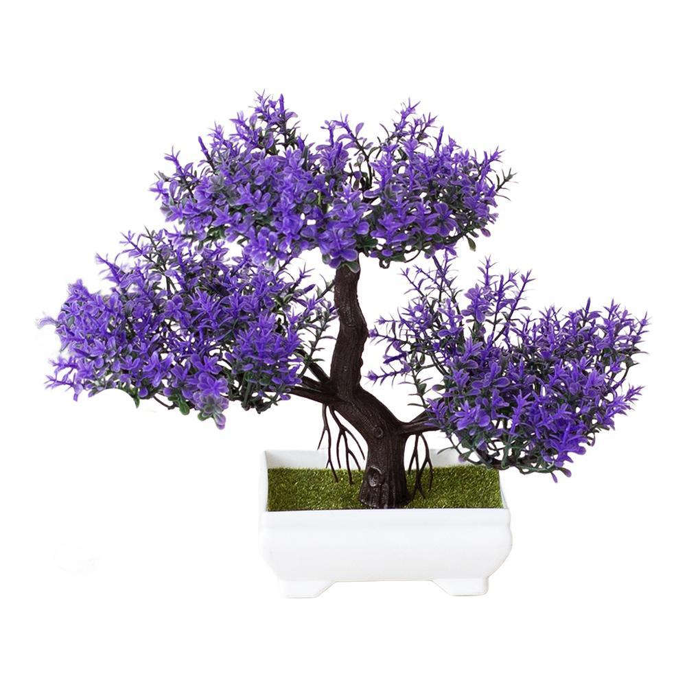 

Штучна сосна Рослина Бонсай Прикраси Домашній декор фіолетовий