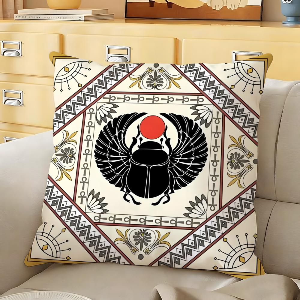 Mystery Greek Ancient Egyptian Cushion Cover Soft Durable Reversible Pillow Cover Home Car MultiScene Daily Comfort Pillowcase