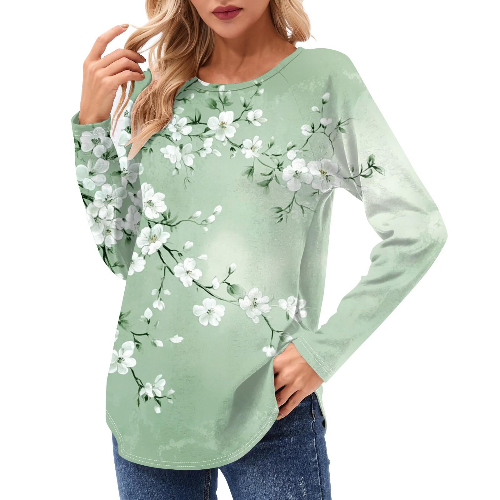 

Женские рубашки с длинным рукавом, повседневные модные туники, топы с круглым вырезом, базовая свободная футболка L