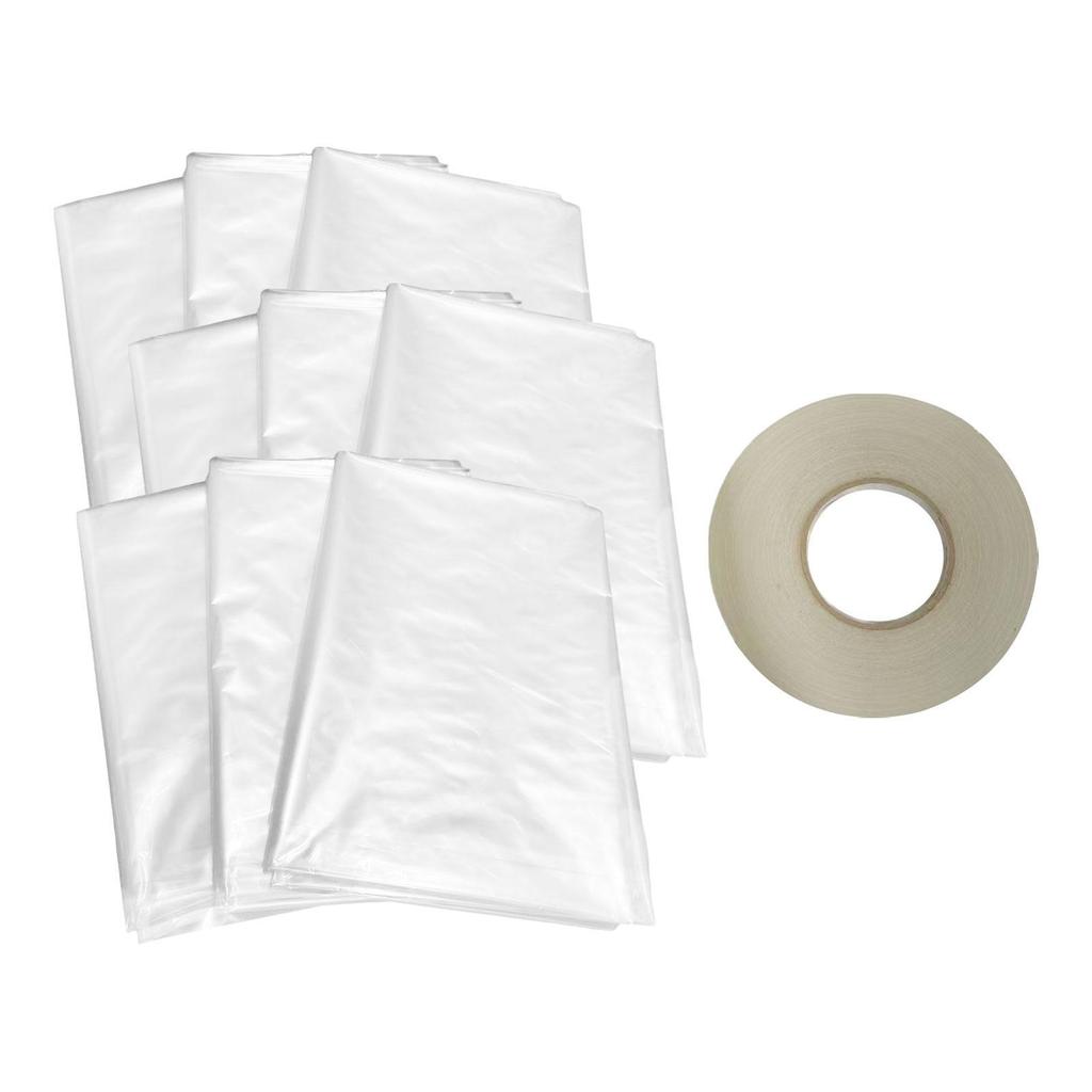 Window Insulation Kit PP Material Strong Adhesive Thermal Film for Attic Bedroom Energy Efficient