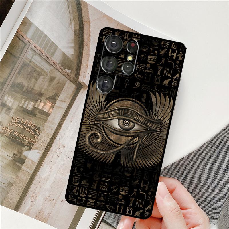 Sacred Eye of Horus Egypt Fresco Phone Case For Samsung Galaxy S24 Ultra S9 S10 S20 S22 S21 Plus S23 FE S25 Ultra Full Cover