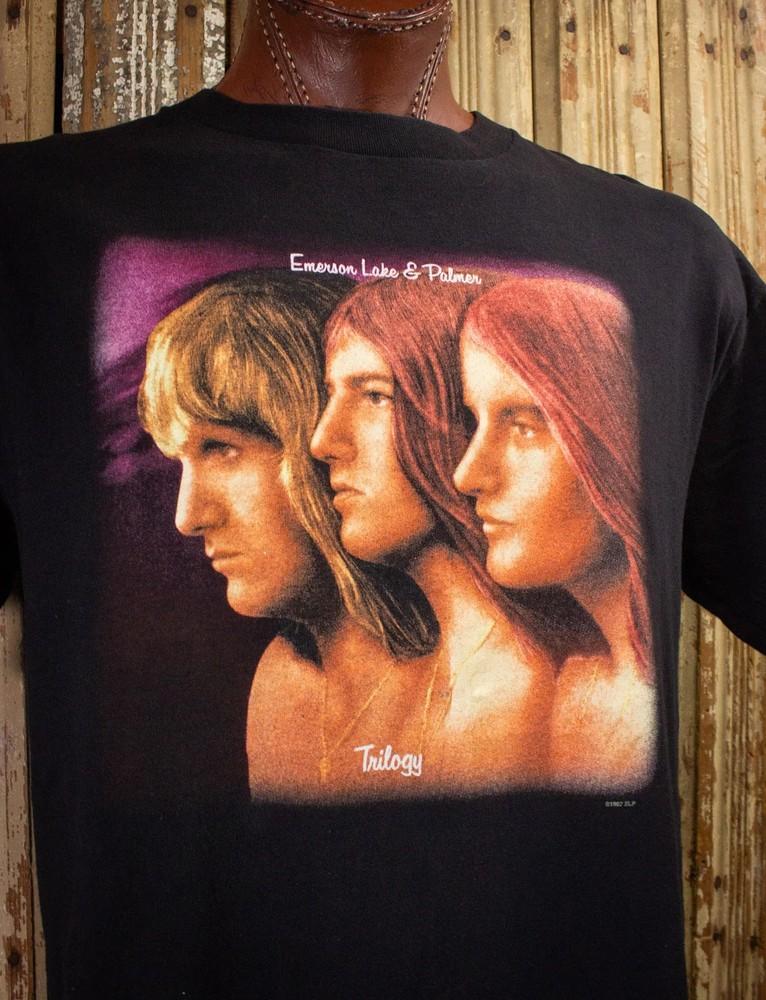 

Emerson Lake & Palmer Trilogy Concert T Shirt 1997 Black S-5XL TA305 Unisex T-Shirt L