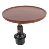 360 degrees  Rotating Car Cup Holder Tray with Silicone Pad Wooden Cup Holder Food Table for Most Cup Holders Front