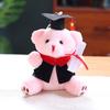 Soft Stuffed Graduation Bear Plush Toy 12cm Bear Pendant Cartoon Dr Bear Doll  Desk Decor