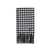 Ami Dr Le De Monsieur Heart Logo Leather Patch Fringe Check Scarf Usf699 Aw0059