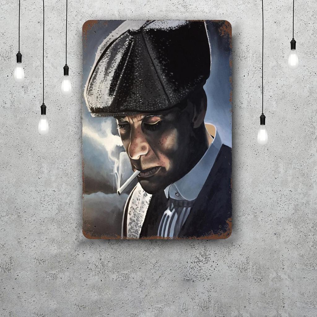 Thomas Shelby Decor Poster Vintage Tin Sign Metal Sign Decorative Plaque for Pub Bar Man Cave Club Wall Decoration