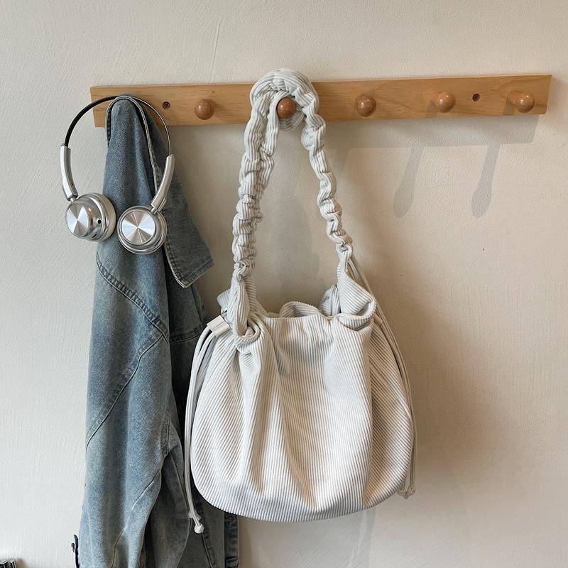 Damen Kord Umhängetasche mit Kordelzug