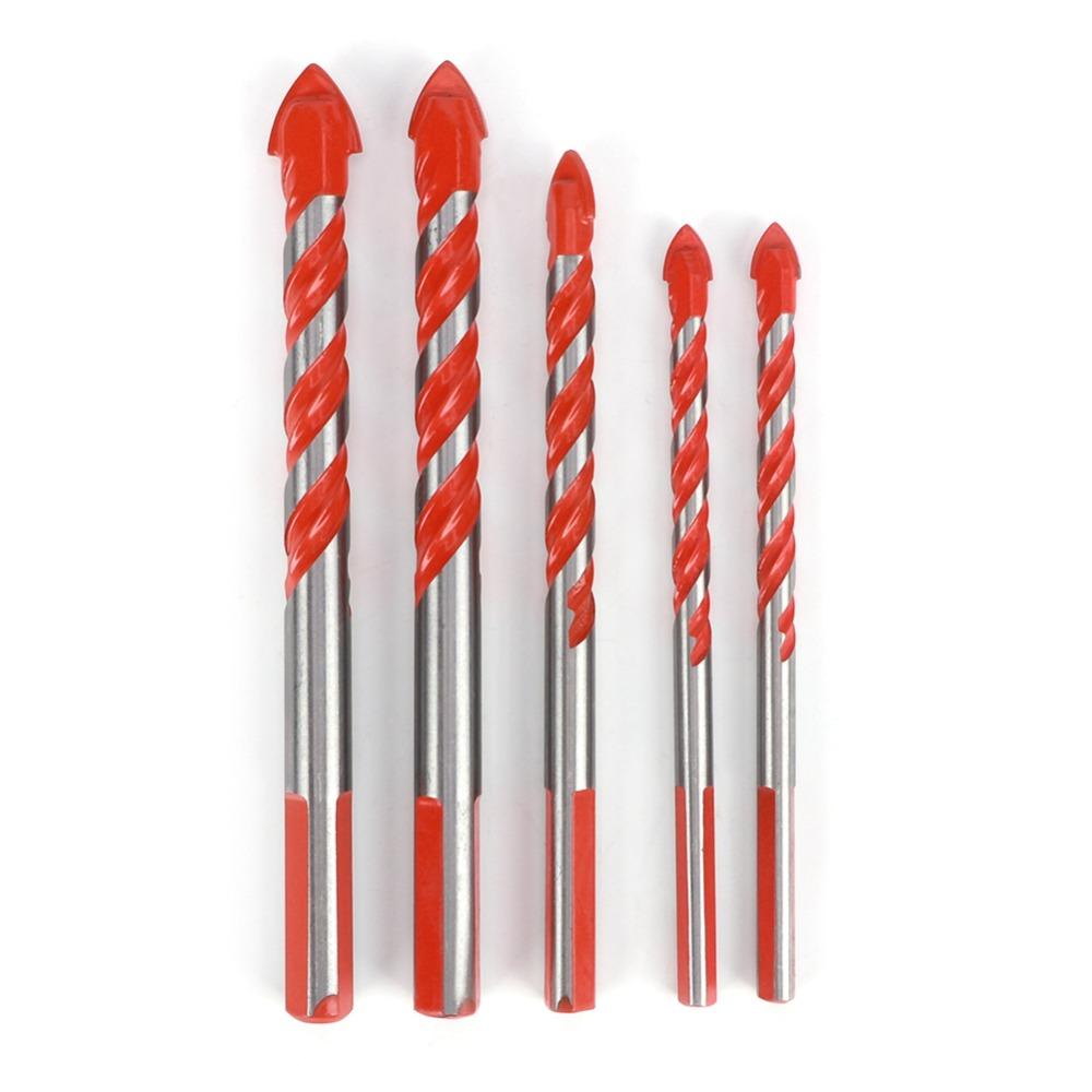 5pcs 6mm 6mm 8mm 10mm 12mm Ceramic Tile Drill Bit Orange Color Drill Bit Set Wall Drilling