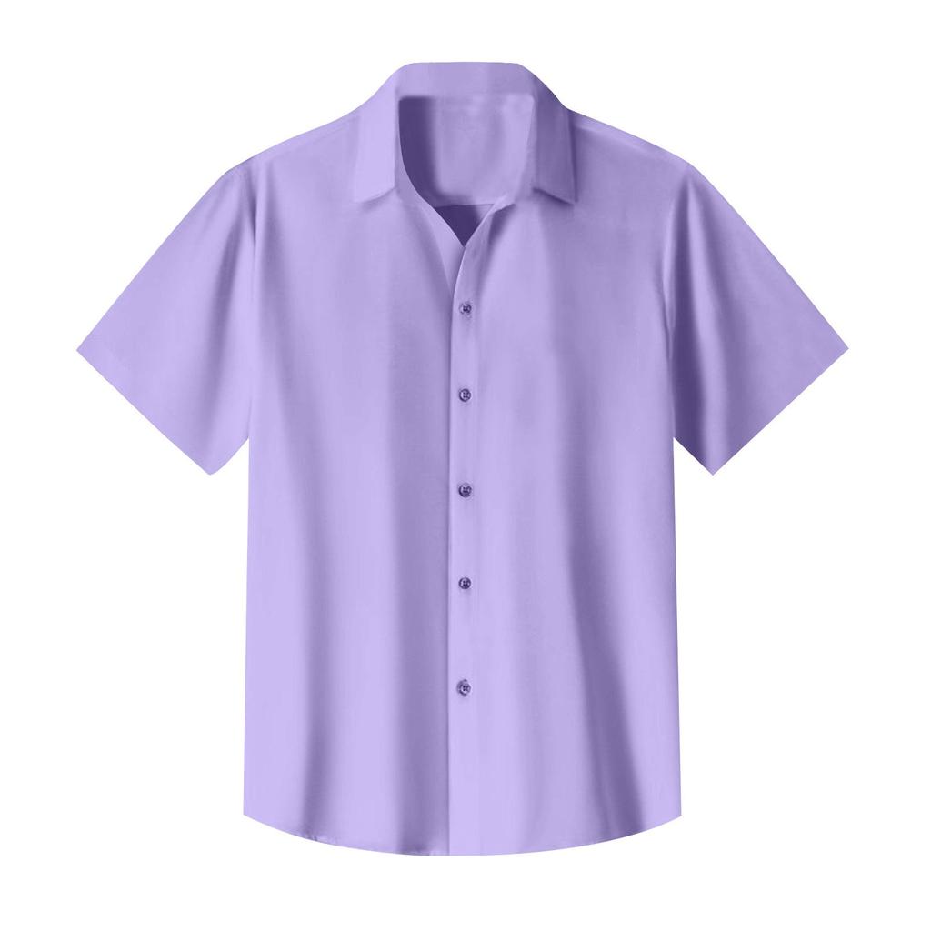 Designer Spring Summer Men's Casual Cotton Linen Color Short Sleeve Shirts Loose Shirts