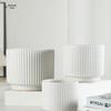 Luxury White Ceramic Hanging Flower Pot Set for Orchids and Money Trees in Living Room