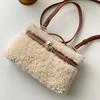 Fashion Lamb Fur Velvet Women's Handbag High-end Retro Crossbody Bag Casual Lambswool Shoulder Bag For Autumn Winter