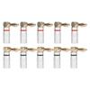 10PCS 24K Copper Gold Plated 90 Degree Right Angle Banana Plugs for 4mm Speaker Cable Sound Jack