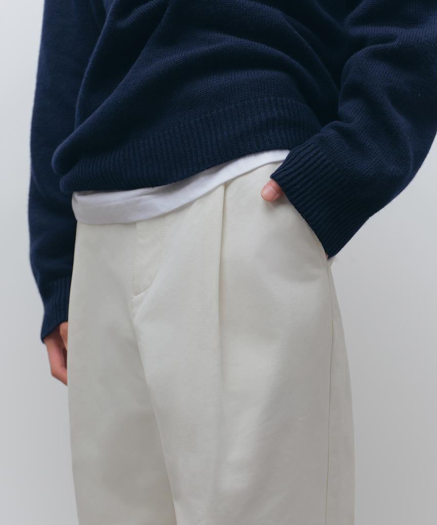 MUSINSA STANDARD Brushed One-Tuck Wide Chino Pants [Cream]